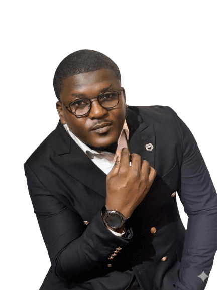 Adebayo Chike — formal press headshot, studio quality